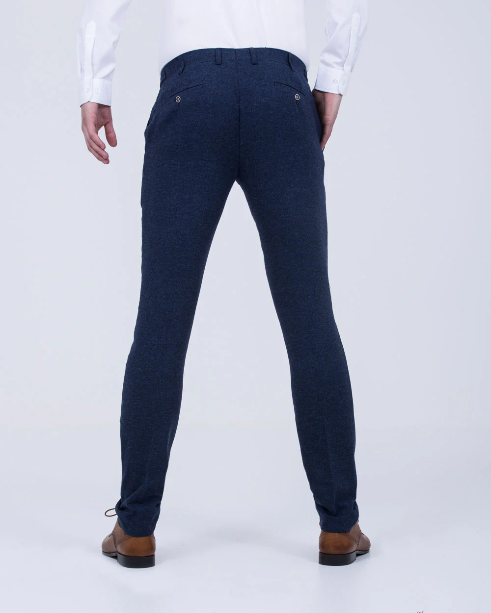 Skopes Slim Fit Jude Tall Trousers (navy herringbone) - Image 2